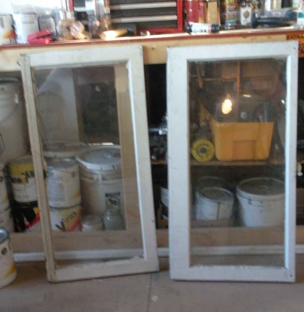 Salvaged window frames